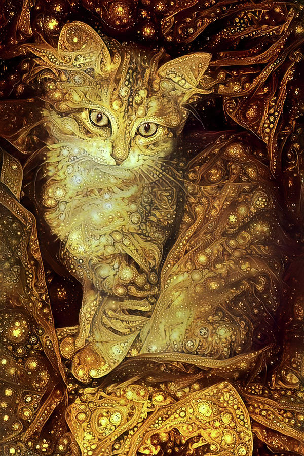 Sassy the Ginger Siberian Kitten Digital Art by Peggy Collins