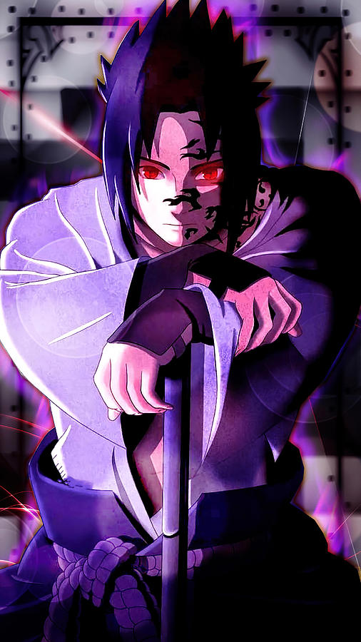 sasuke uchiha anime wallpaper, sasuke uchiha wallpaper, in the style of  cyberpunk dystopia, light blue and dark blue, realistic oil painting -  AI Generated Artwork - NightCafe Creator