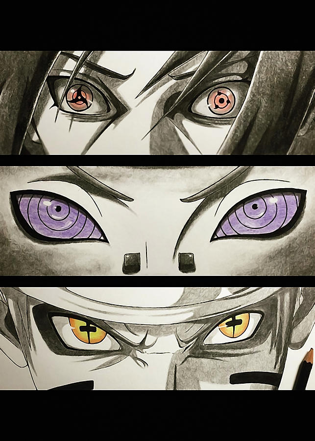 Sasuke x Gaara x Naruto Digital Art by Long Phu Trung