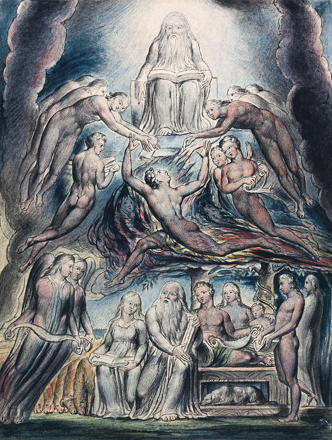 Satan before the Throne of God after William Blake, 1757-1827, British ...