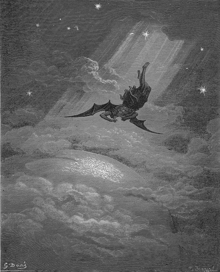 Satan from Paradise Lost Painting by Gustav Dore - Fine Art America