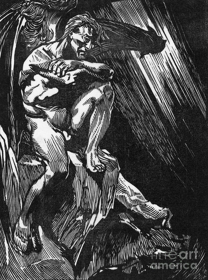 Satan Drawing by Johannes Josephus Aarts