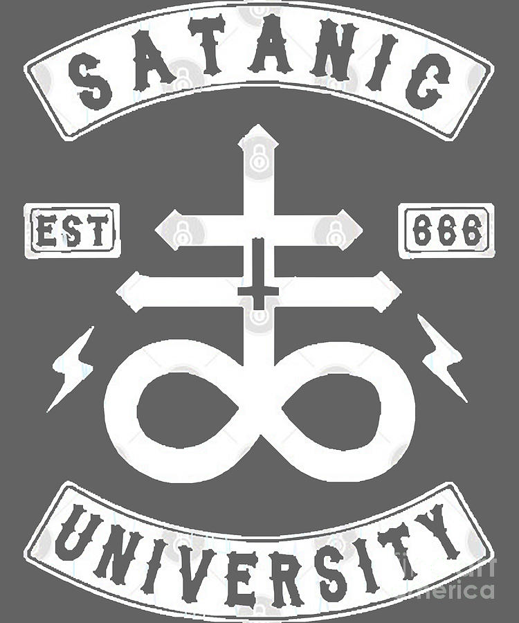 Satanic University Leviathan Cross Occult Digital Art by Deriyah ...