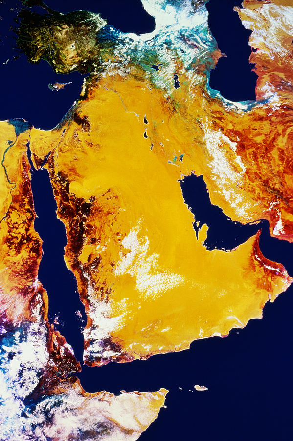 Satellite Image Of Saudi Arabia Photograph by GSO Images