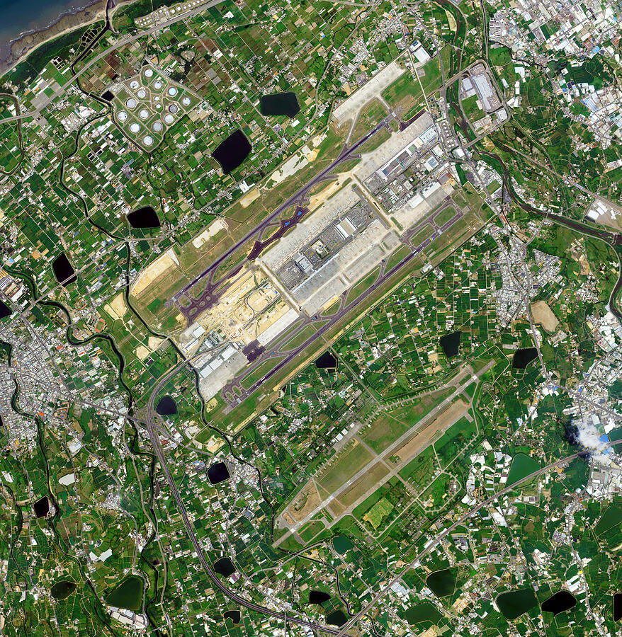 Satellite Image, Taoyuan, Taiwan Photograph by SI Imaging Services / Imazins Satellite Image, Taoyuan, Taiwan Photograph by SI Imaging Services / Imazins