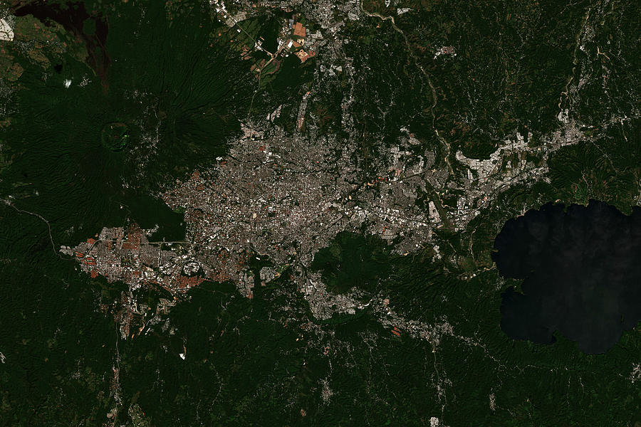 Satellite View Of San Salvador The Capital Of El Salvador Lavit 