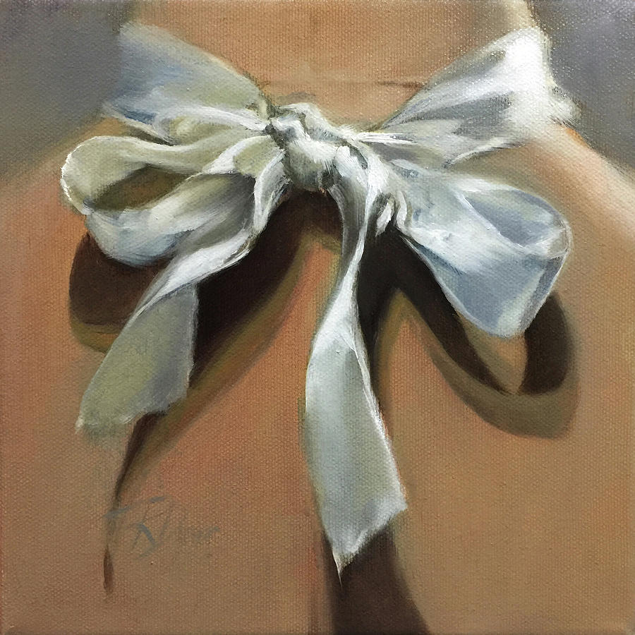 Satin Bow Painting by Roxanne Dyer