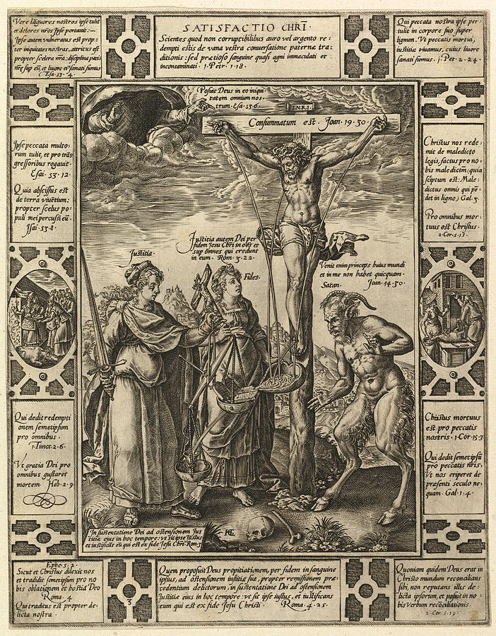 Satisfactio Christi Drawing by Hendrik Goltzius