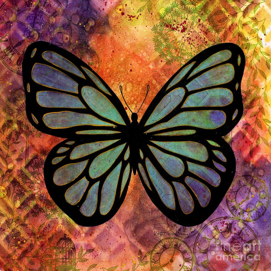 Saturated Butterfly Painting by Kelly Ryan Rhoades - Fine Art America