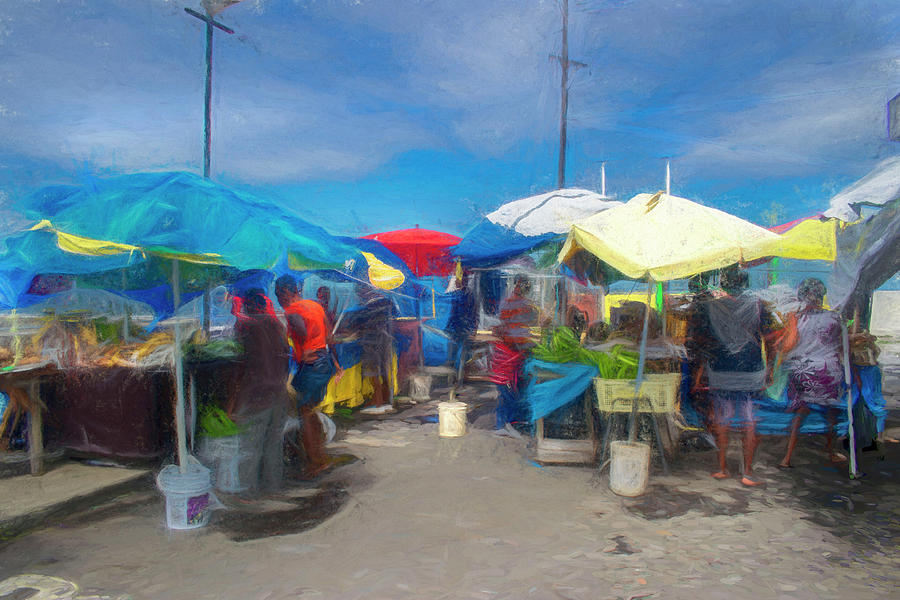 Saturday Market in Dominica Photograph by Wayne King