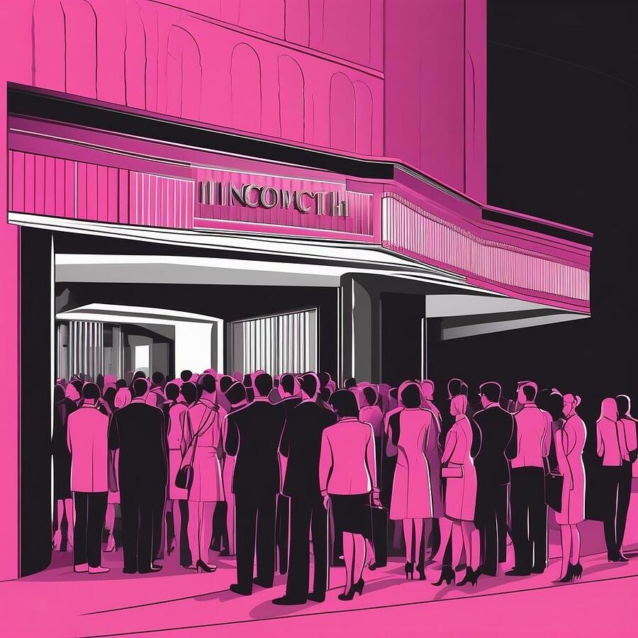 Crowd Digital Art - Saturday Night at The Movies by Andy Plumb