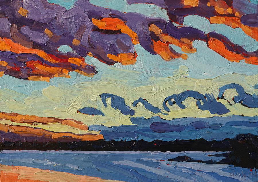 Saturday Singleton Sunset Painting by Phil Chadwick