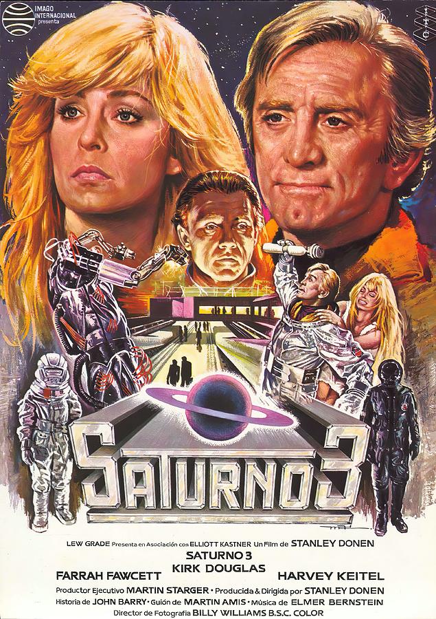 Saturn 3 1980 - art by Macario Quibus Mixed Media by Movie World Posters