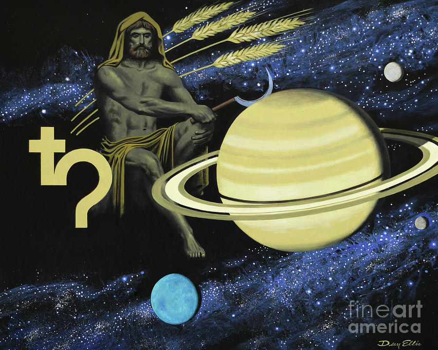 Saturn Painting by Dean Ellis