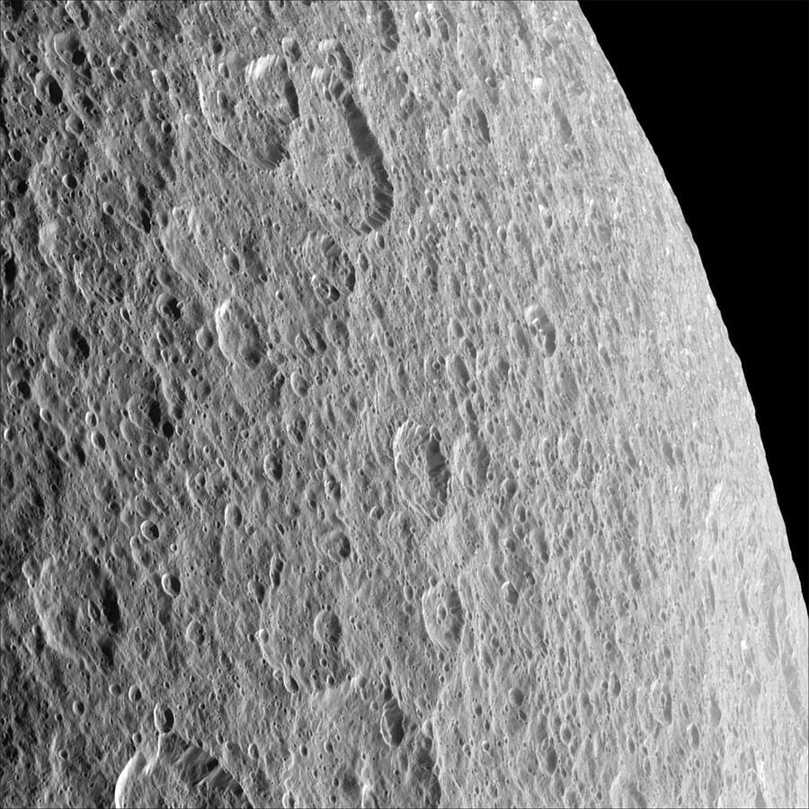 Saturn Moon Rhea Photograph by Nasa - Fine Art America