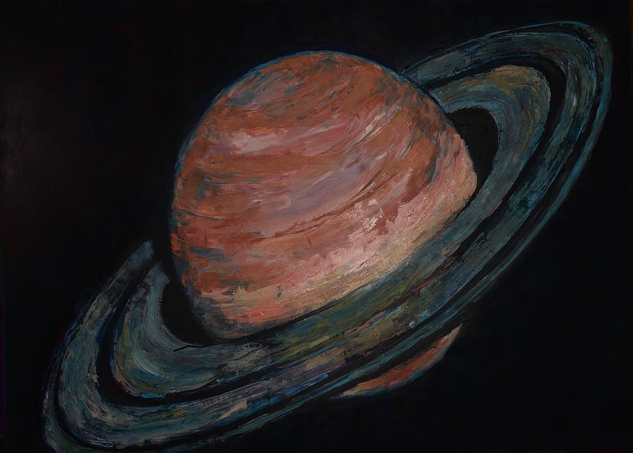 Saturn Portrait Painting by David Dorrell