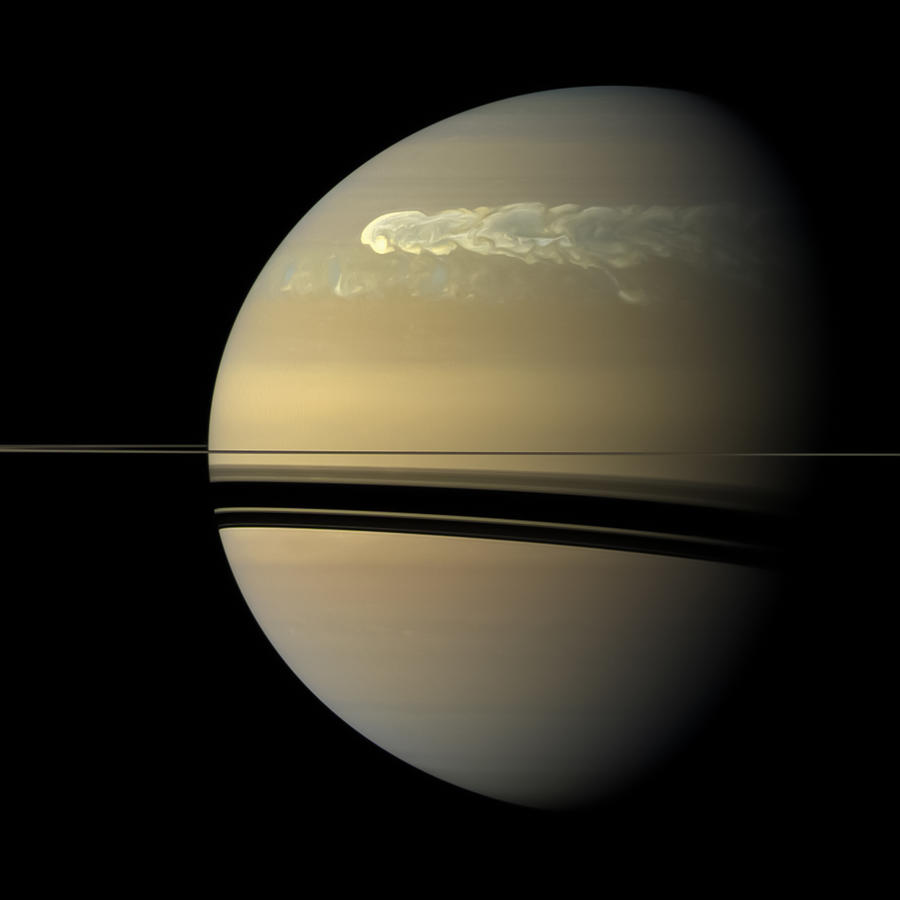 Saturn Storm Photograph