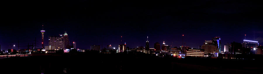 SATX Skyline Panoramic Photograph by Eric Hafner