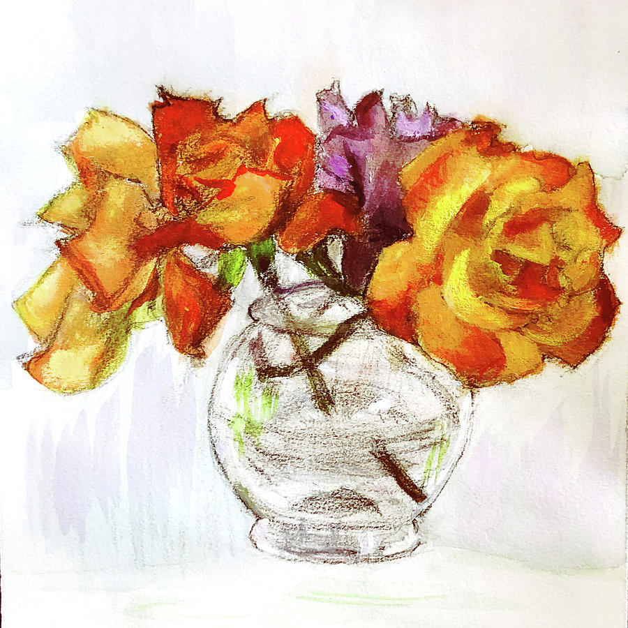 Satyas Roses Painting by John Morris