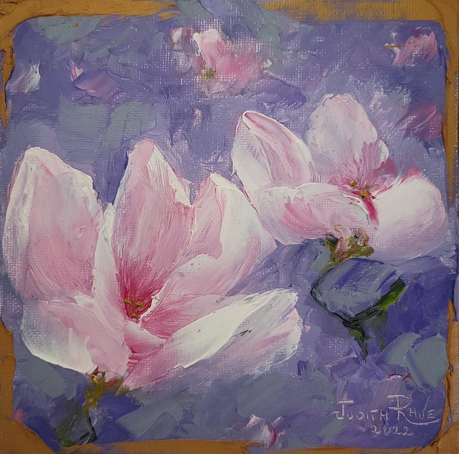 Saucer Magnolia Gratitude Painting by Judith Rhue
