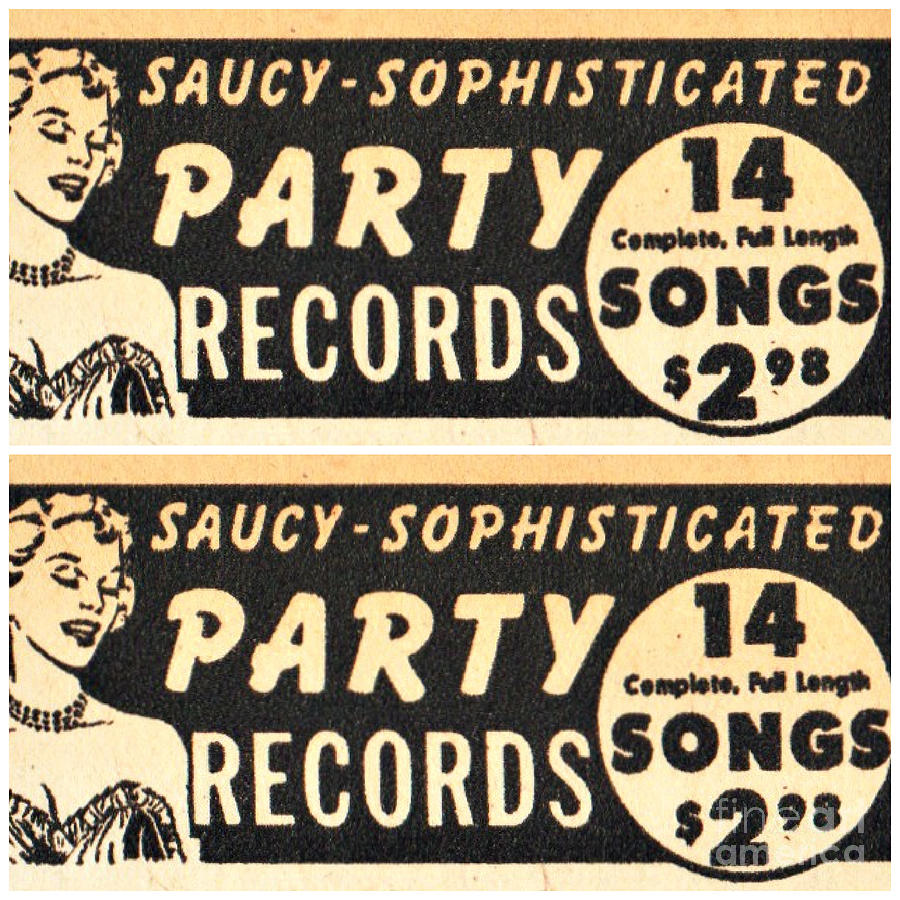 Saucy Paryt Records Mixed Media by Sally Edelstein