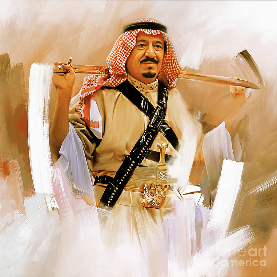 Saudi Arabian King Salman Bin Abdul-Aziz Painting by Gull G