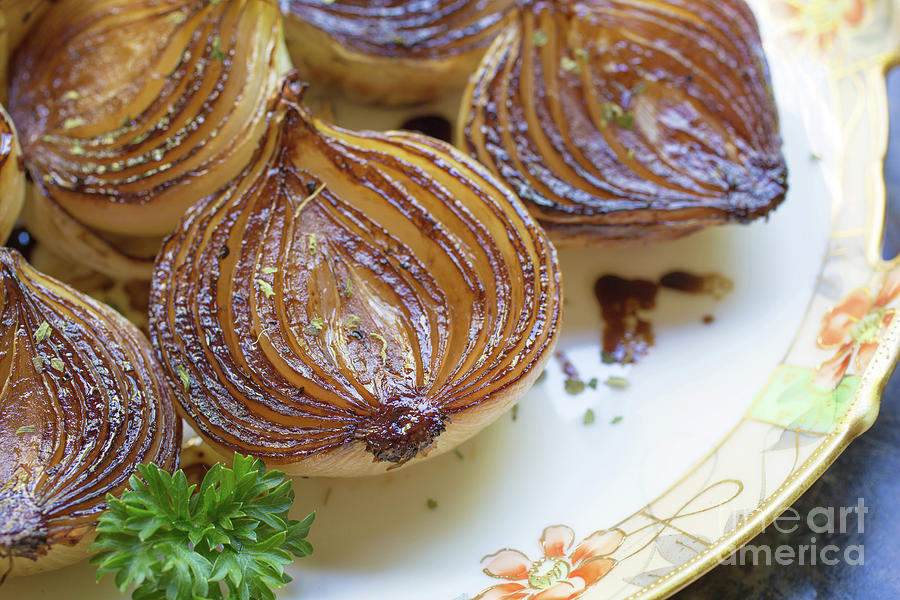 Platter Photograph - Sauteed Onions Balsamic Glazed by Edward Fielding