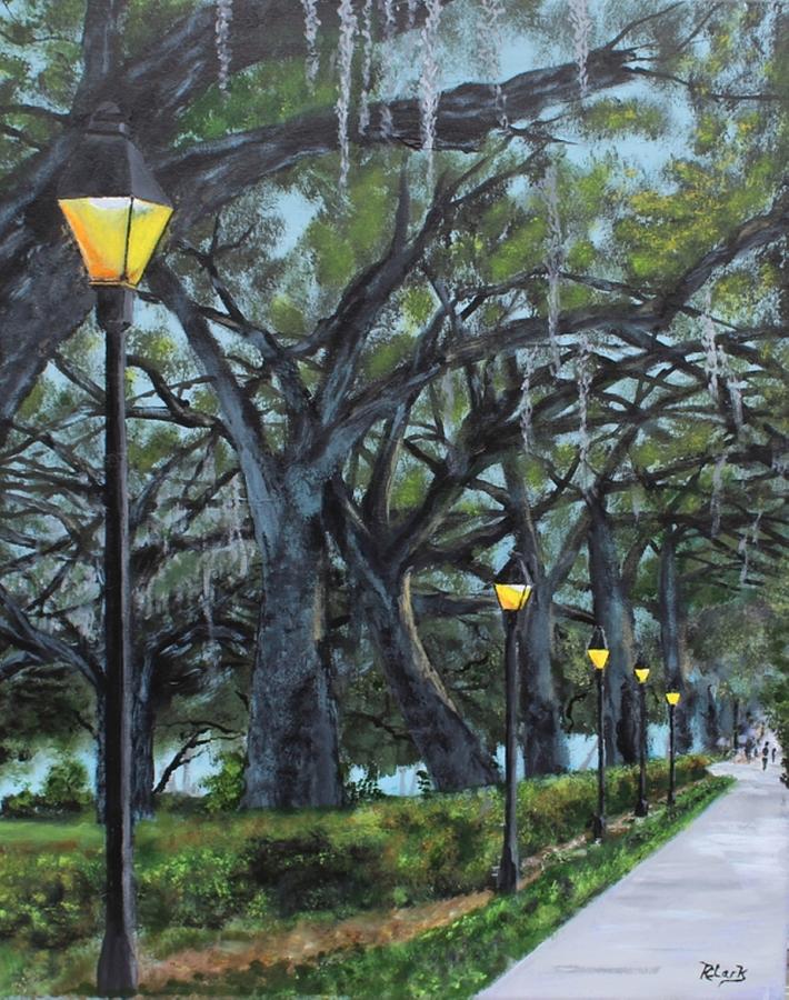 Savannah Forsyth Park Painting by Robert Clark