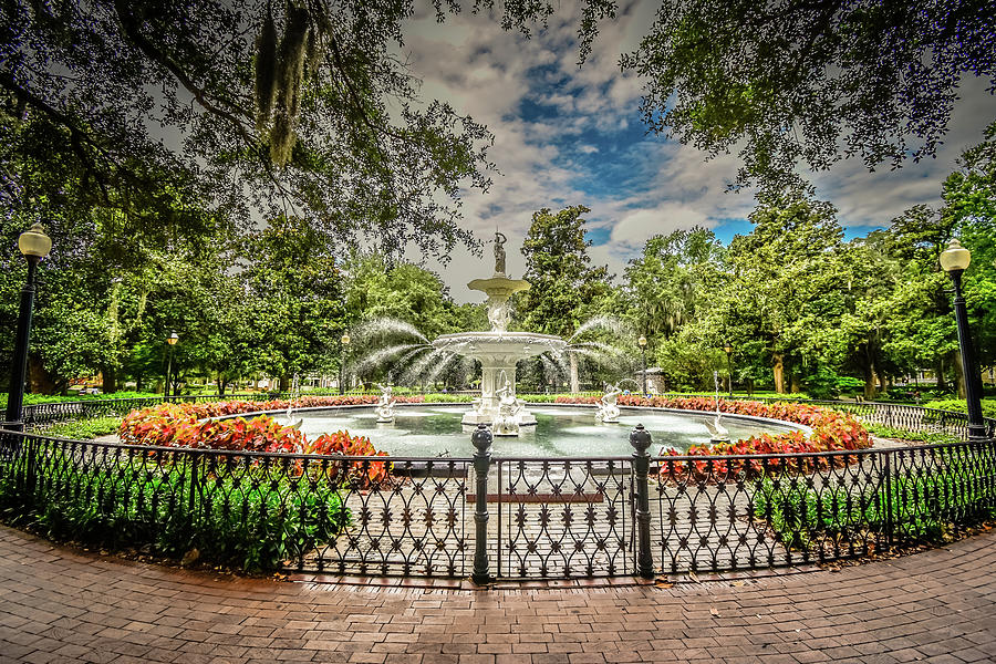 Savannah Fountain Photograph by Bill Howard