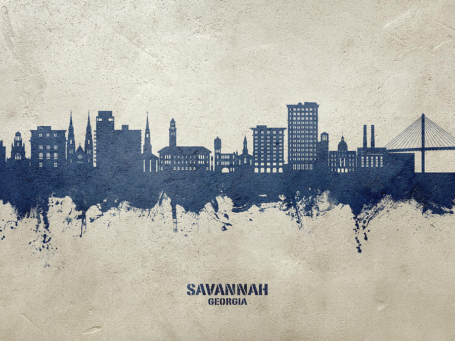 Savannah Georgia Skyline #10 Digital Art by Michael Tompsett