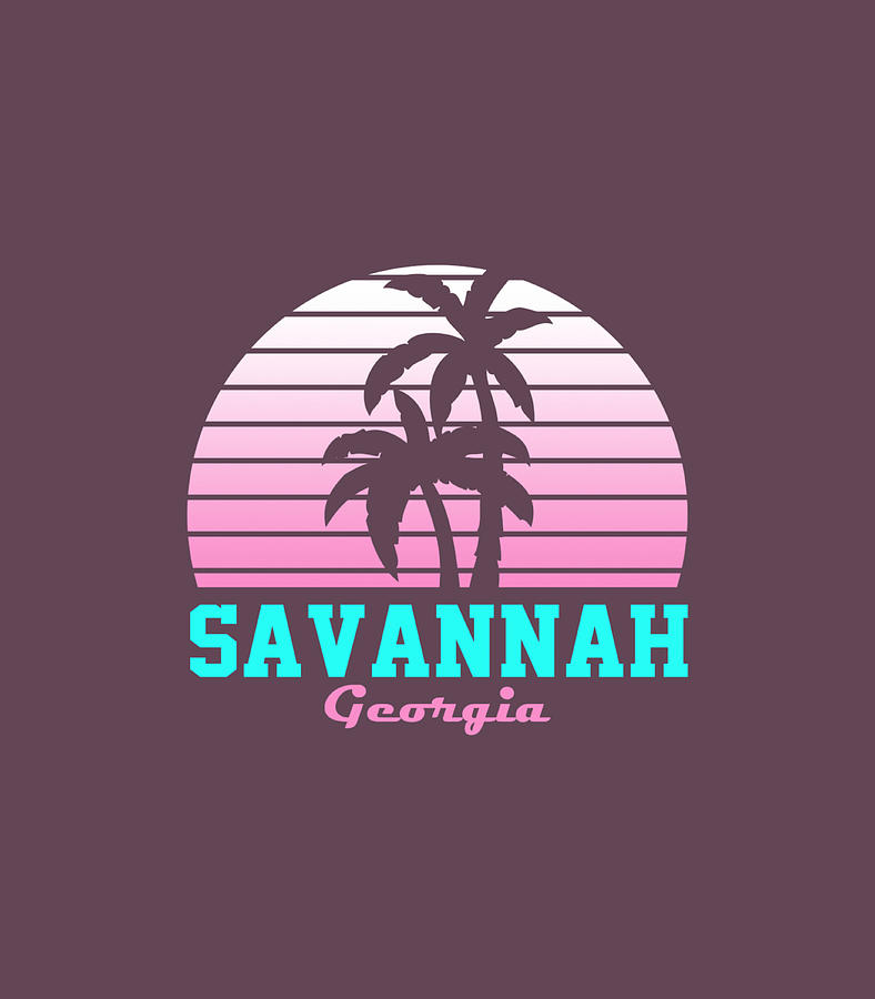 Savannah Georgia Souvenir Ga Retro Digital Art by Anox Kerry - Fine Art ...