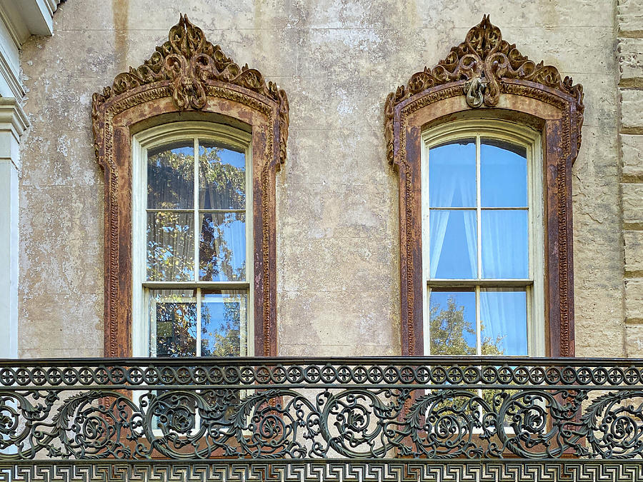 Savannah Gilded Windows Photograph by Dawna Moore Photography