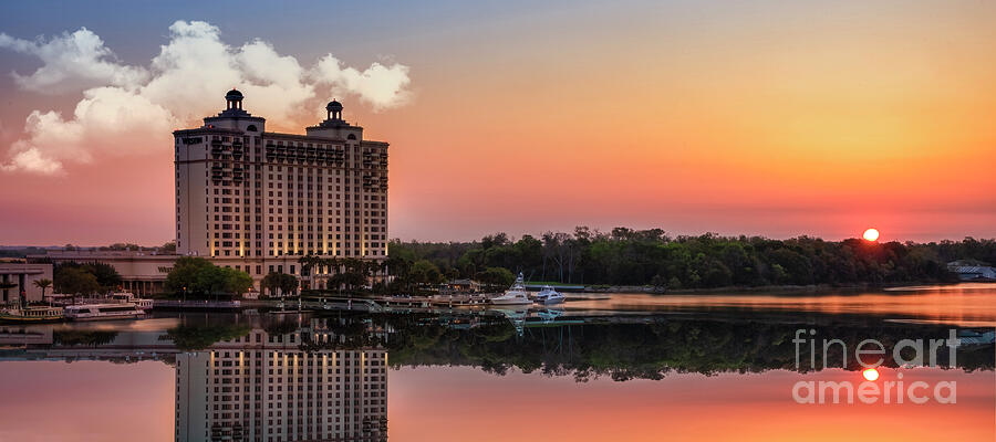 Savannah River Sunrise Panorama Photograph by Shelia Hunt