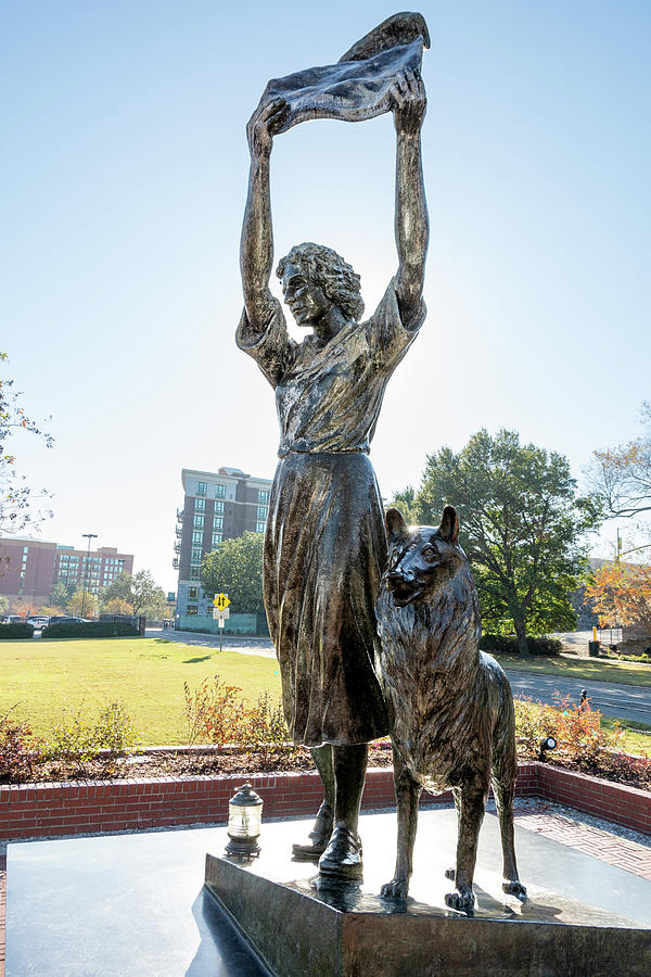 Savannah Waving Girl Statue Photograph by Bradford Martin