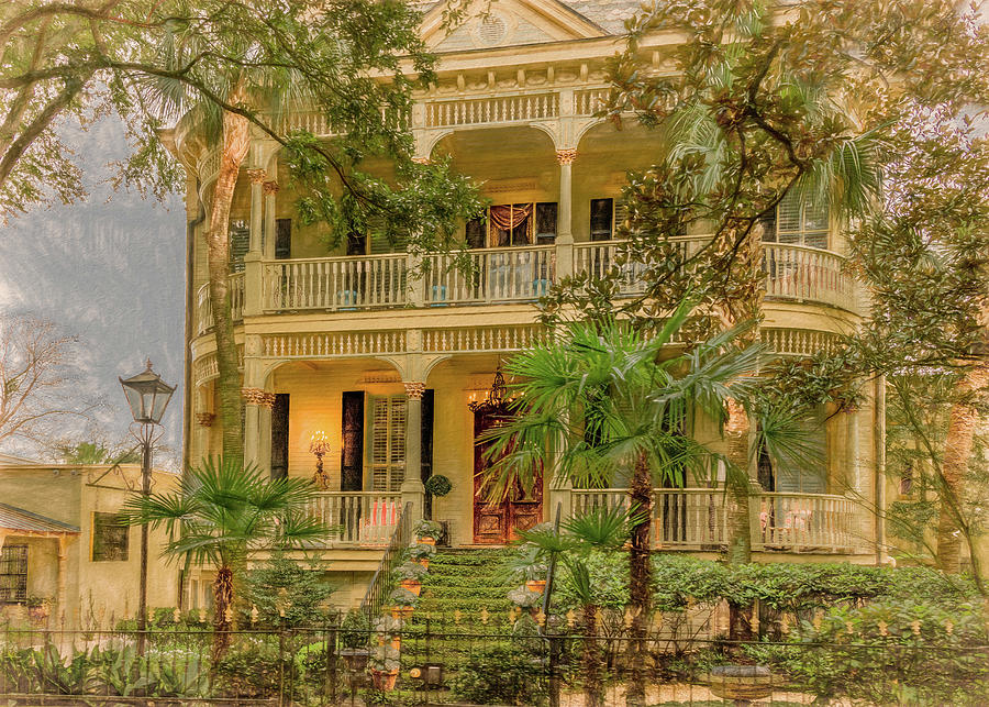 Savannah Welcome, Painterly Photograph by Marcy Wielfaert