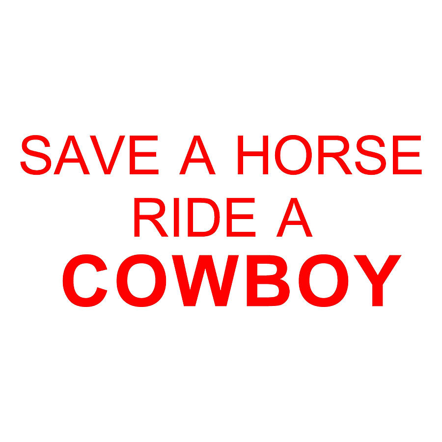 Save A Horse Ride A Cowboy Poster yellow Painting by Will Young - Fine ...