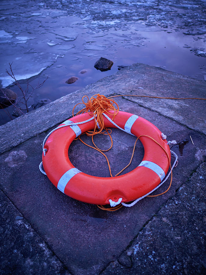 Save me tomorrow. Life buoy Photograph by Jouko Lehto