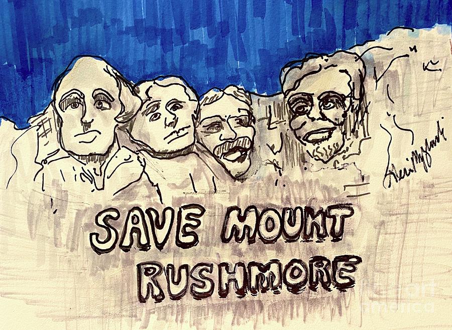 Save Mount Rushmore Mixed Media