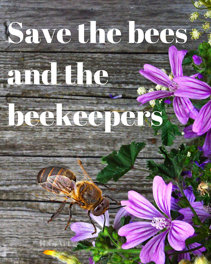Save The Bee Digital Art by Hank Gray