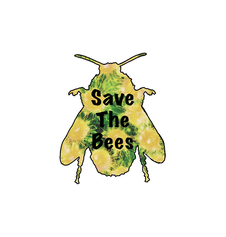 Save the Bees Digital Art by Eileen Backman