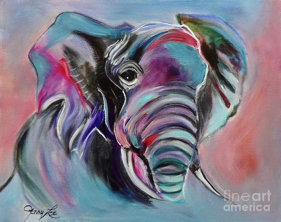 Save the Elephants  Painting by Jenny Lee