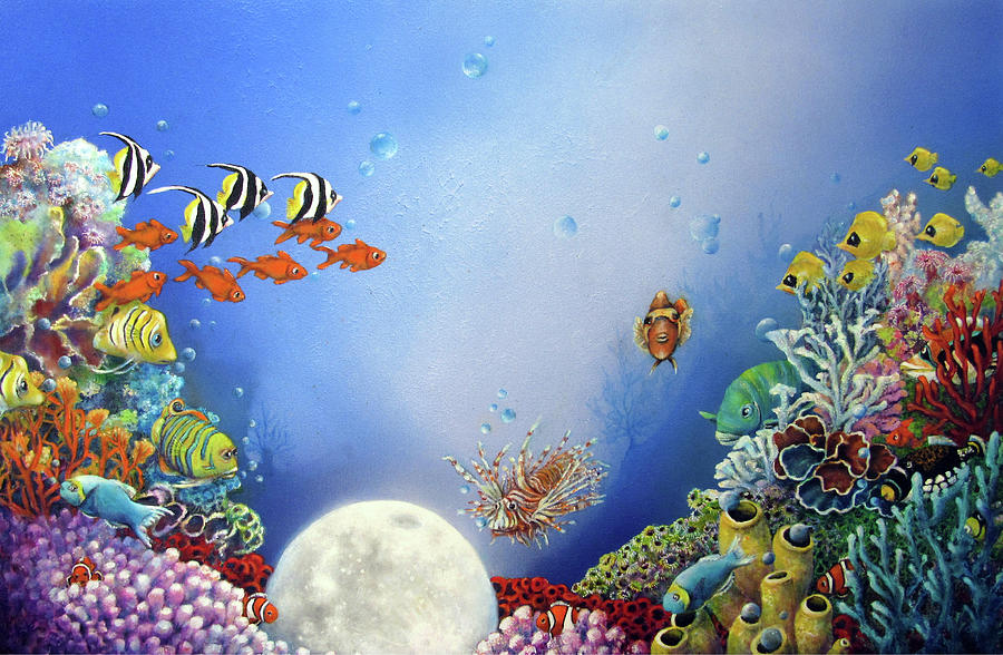 Fish Painting - Save the Oceans 2 by Cheryl Ehlers
