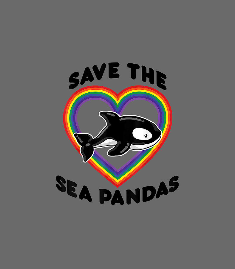 Save the Sea Pandas Funny Killer Whale Orca Environment Day Digital Art ...