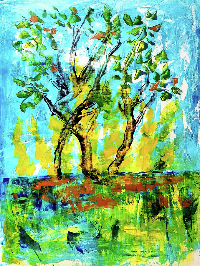Save the trees Painting by Asha Sudhaker Shenoy