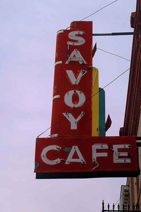 Savoy Cafe Sign Photograph