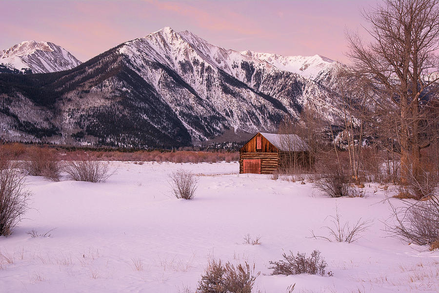 Mountain Photograph - Sawatch Cabin - Winter by Aaron Spong