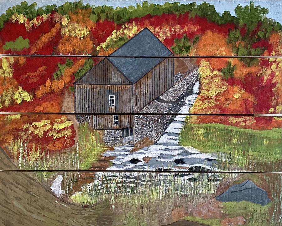 Sawmill in Autumn Painting by Richard Conti - Fine Art America