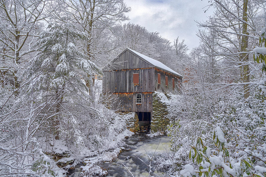 Sawmill Moore State Park Paxton Massachusetts Winter Scenery Photograph by Juergen Roth