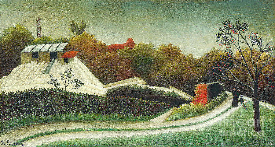 Sawmill Outskirts of Paris by Henri Rousseau Painting by - Henri Rousseau