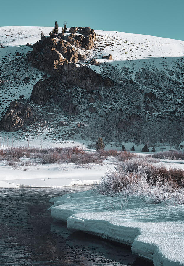 Sawtooths in Winter Photograph by JoAnn Silva